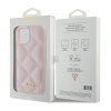 Guess GUHCP15SPSQSQSP iPhone 15 / 14 / 13 6.1 różowy/pink hardcase Quilted Metal Logo